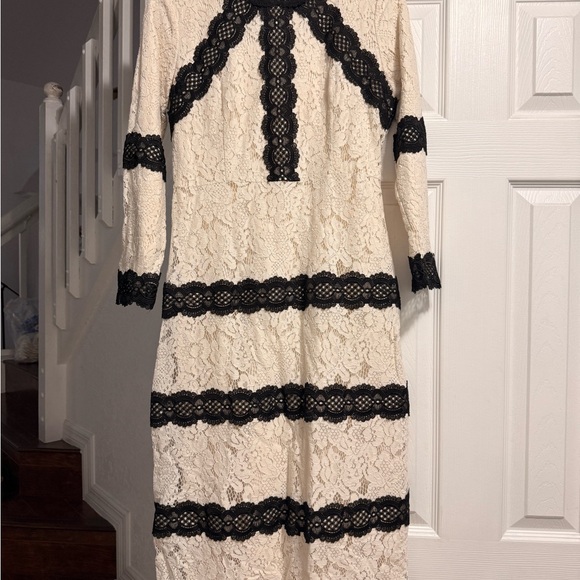 Dainty Jewells Dresses & Skirts - Dainty Jewells Cream and Black Lace Long Sleeve Dress